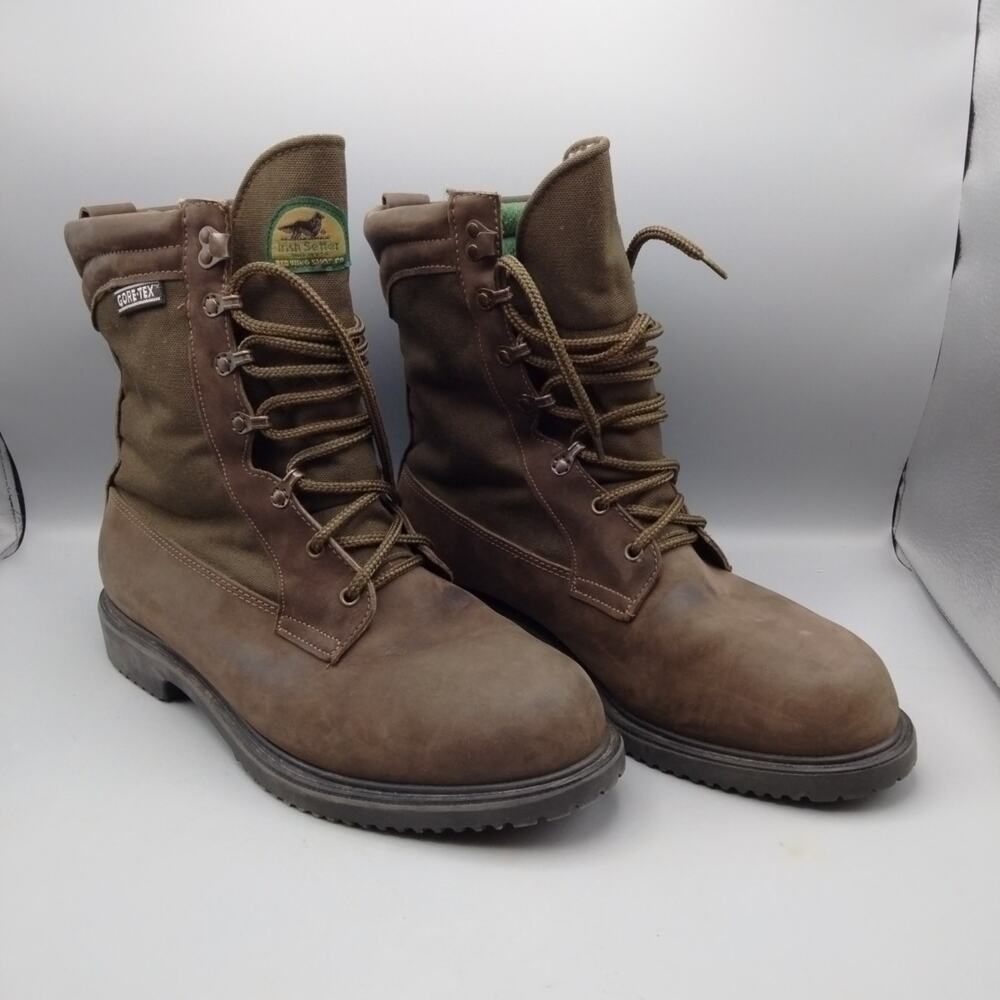 Red Wing Irish Setter Boots Leather Steel Toe Waterproof Work Mens 12D 809